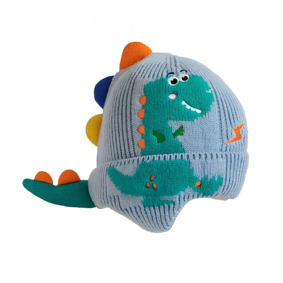 TELOLY Cute Dinosaur Ear Knitted Hat Knit Beanie Headgear Windproof Warm Hat Skiing Hat Winter Cold Cap Knit Hat for Children Kids
