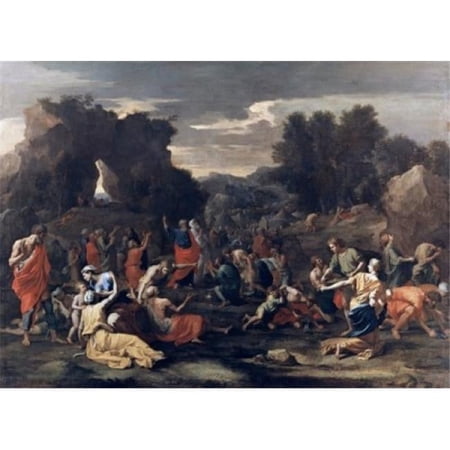 Manna From Heaven 1639 Nicolas Poussin 1594-1665 French Musee Du Louvre Paris France Poster Print - 18 x 24 in.