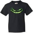 thumbnail image 3 of Inktastic Sinister Grinning Pumpkin Face in Lime Green Glow Youth T-Shirt, 3 of 5