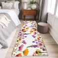 thumbnail image 4 of Runner Rugs 2x6 Ft, Pink Flowers Non Slip Area Rugs for Kitchen Bedroom Entryway, Elegant Spring Floral Pastoral Watercolor Washable Carpet Runner Rug Floor Mats for Bedroom Home Decor, 4 of 8