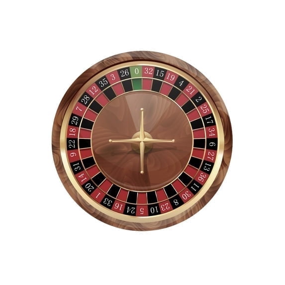 6" Round Pre-Cut Casino Roulette Wheel Happy Birthday Edible Image Cake Topper By TNCT