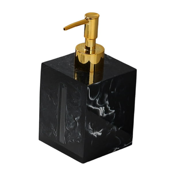 Botella dispensadora de loción, resistente, para baño, con bomba de jabón 400ml Negro