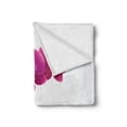 thumbnail image 2 of Orchids Soft Flannel Fleece Throw Blanket, Botanical Composition with Pink Orchid Bouquet and Flying Colorful Butterflies, Cozy Plush for Indoor and Outdoor Use, 60" x 80", Multicolor, by Ambesonne, 2 of 5