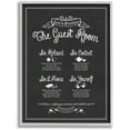 thumbnail image 1 of The Guest Room Guide Grey Framed Wall Art, 11 x 14, Design by Artist Lettered and Lined, 1 of 4