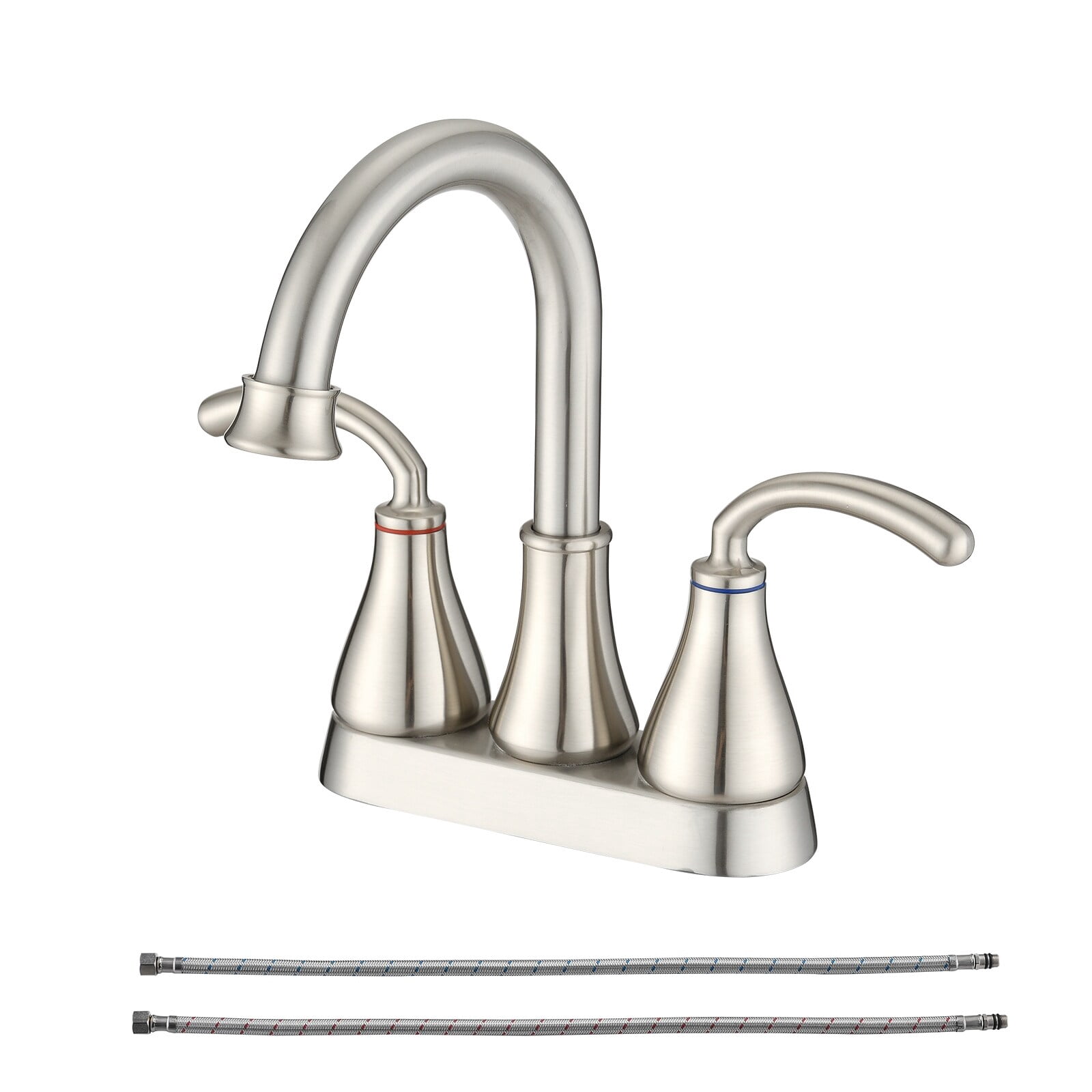 Proox 2 Holes Centerest Bathroom Faucet Swivel Spout w/ Drain Assembly