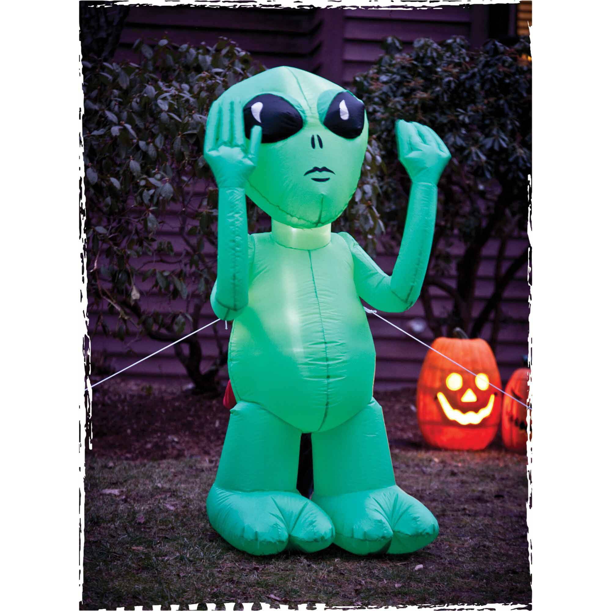 Blow Up Toy loot Green Inflatable Alien Toy Alien Themed party 60cm 