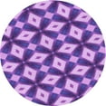 thumbnail image 1 of Ahgly Company Machine Washable Indoor Round Transitional Violet Purple Area Rugs, 6' Round, 1 of 7