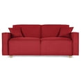 thumbnail image 2 of Sofá Cama Makora Abbot Rojo Lino Memory Foam Respaldo con Reclinable de 3 Posiciones, 2 of 8