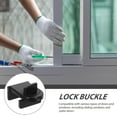 thumbnail image 3 of WHAMVOX 1Pack Plastic Window Restrictor Latch Black Sliding Door Safety Lock Adjustable Limiter Homeowners, 3 of 8