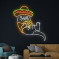 thumbnail image 3 of Handmadetneonsign Otter Tacos Neon Sign, Tacos Otter Neon Light, Otter Taco LED Light, Sombrero Hat, 3 of 5