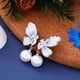 thumbnail image 3 of 1 par de aretes de mariposa Pendientes de perlas de mariposa Pendientes colgantes Pendientes estéticos Pendientes de declaración, 3 of 6