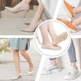 thumbnail image 2 of Non-slip Invisible Female Socks, 2 Pairs Sock Style of Foot Cushions Metatarsal Pads Relieving Foot Fatigue Shoe Pads Socks for Women Forefoot Support Blister Callus Socks,Beige, 2 of 8