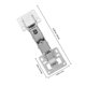 thumbnail image 2 of Minkissy 2Ud Bisagras Ocultas Hidráulicas Para Puertas De Gabinetes De Cocina En Plata, 2 of 8