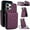 Dark Purple, variant on Fashion crossbody wallet phone leather case for Samsung A51 4G, lanyard and card holder
