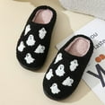 thumbnail image 4 of BERANMEY Halloween Slippers for Women Perfect Soft Plush Comfy Warm Slip-On Cute Womens Slippers Indoor Fluffy House Slippers for Women and Men Non-slip Fuzzy Flat Slides, 4 of 9