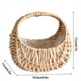 thumbnail image 3 of YHAICO Easter Basket Buckets Egg Buckets Gifts Tote Bags Egg Hunt Cute Cookies Beach Storage for Holiday Picnic Flower Basket Rattan Woven Basket Portable Flower Girl Flower Arrangement Storage, 3 of 6