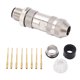 thumbnail image 1 of M12 8 Pin Sensor Connector, Flame Retardant Straight Sensor Cable Plug Adapter Male For RVs ANGGREK Otros, 1 of 8