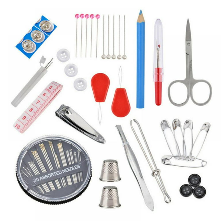 Orchip Sewing Kit for Adults and Kids - 90 Sewing Supplies and Accessories, A Basic Needle and Thread Kit Product for Small Fixes, Mini Travel Sewing Kit for
