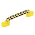 thumbnail image 1 of Unique Bargains Terminal Ground Bar Screw Block Barrier Brass 12 Positions Yellow, 1 of 5