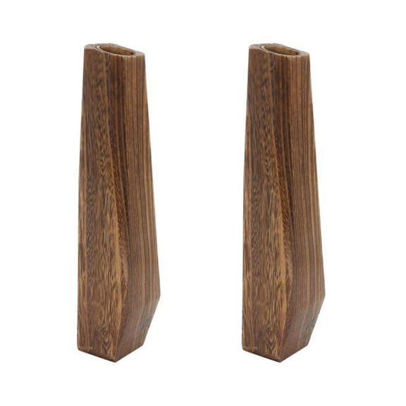 HOMEMAXS  Set of 2 Modern Greenery Wooden Vase Home Decor Desktop Decoration