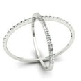 thumbnail image 2 of 0.245 ctw Statement Anniversary Ring for Women | Round Cut White Sapphire | Hyperallergenic Solid 18K White Gold, 2 of 5