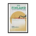 thumbnail image 6 of To Finland - Winter Sailings and Fares 1937/38 from the Finland Steamship Company Ltd. Framed Vintage Travel Poster, 6 of 11