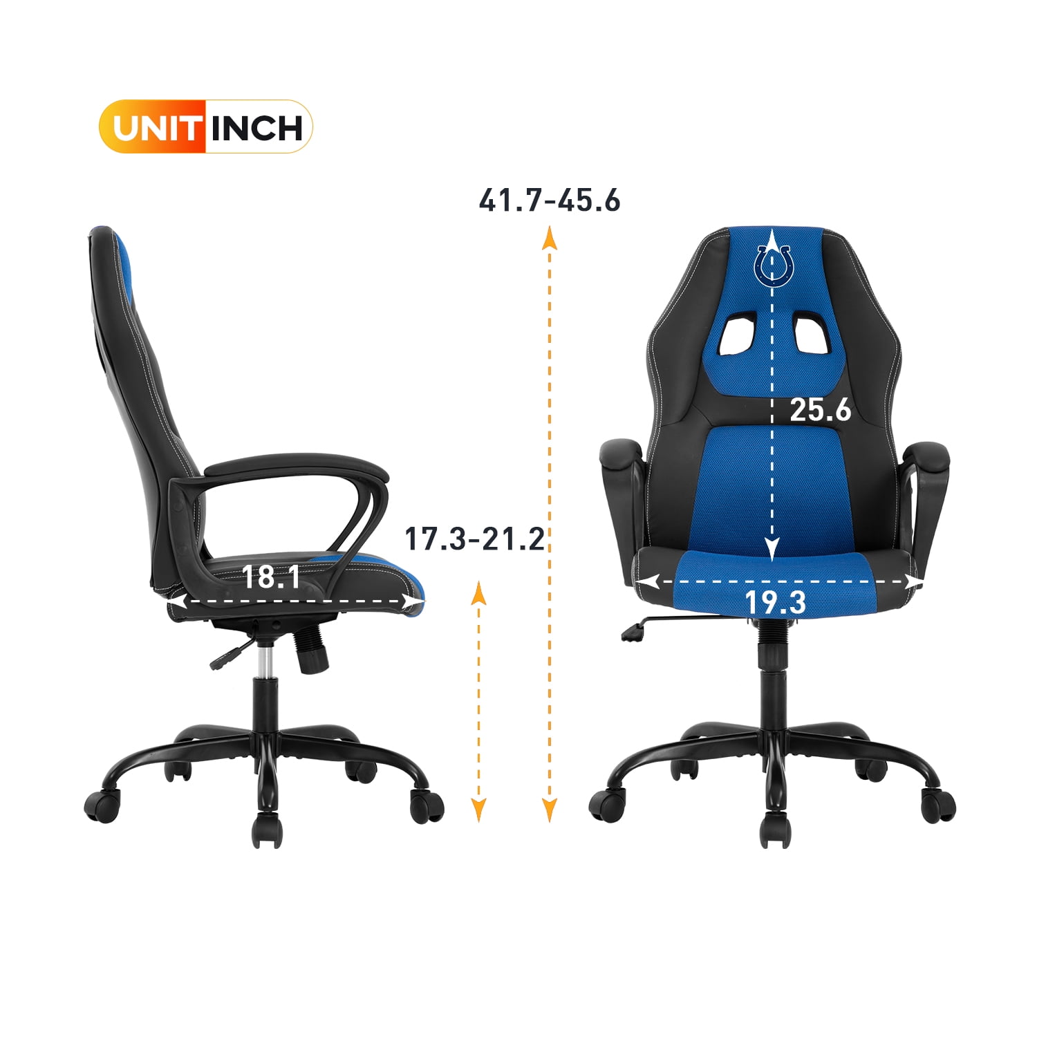 YRLLENSDAN Ergonomic Adults Leather Racing Gaming Chairs with Wheels, IND