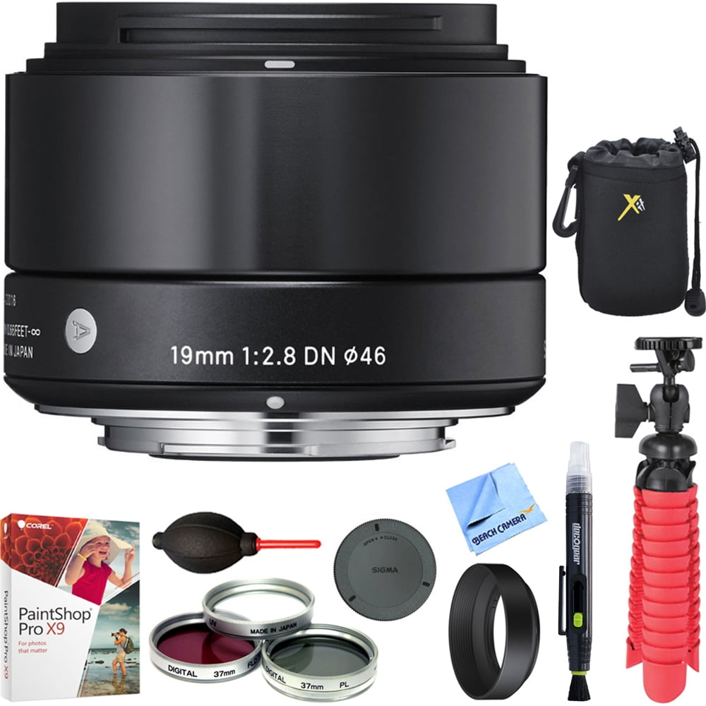 Sigma 19mm F2 8 Ex Dn Art E Mount Lens For Sony Black 40b965 With Accessories Bundle Walmart Com Walmart Com