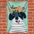 thumbnail image 2 of Funny Puppy Flowers in Hair Home Business Office Sign, 2 of 4