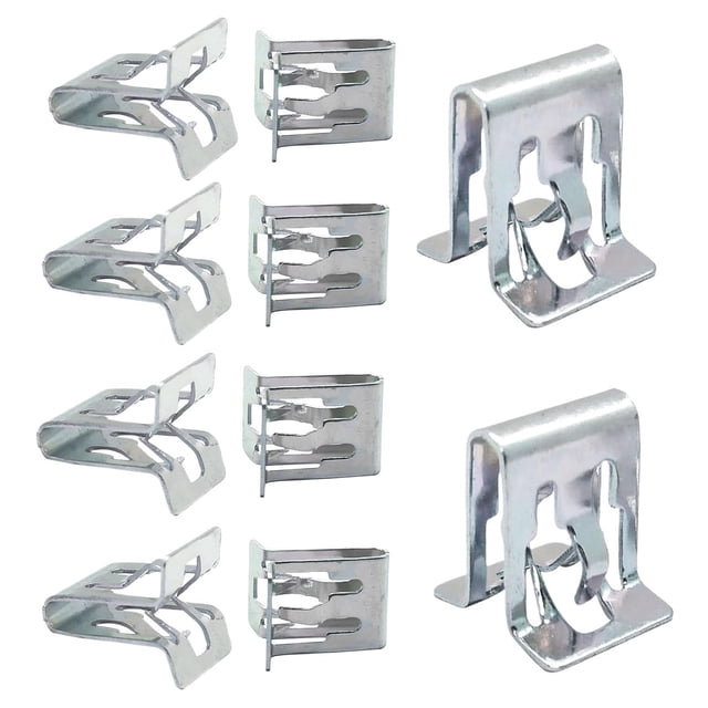 Car Metal Retainer Clips 10 Pcs Dashboard Trim Clips Universal Trim Panel Buckle Auto Interior Fastening Rivets