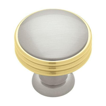 Liberty 35mm Solid Brass Ringed Knob, Satin Nickel