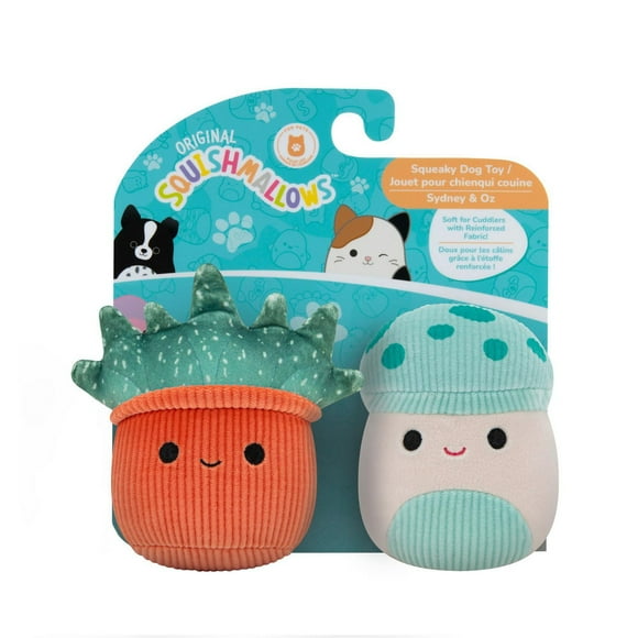 Squishmallows Squeaky Dog Toys 2-Pack - Sydney & Oz