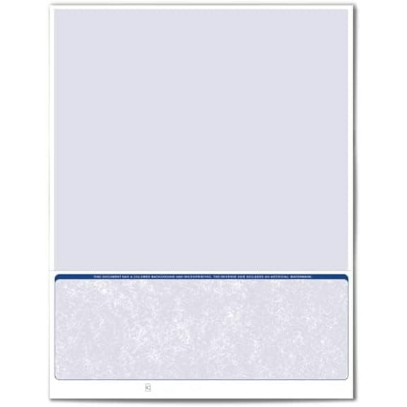 ValueChex - 500 Blank Business Voucher Checks - Blue Classic - 500 Sheets Form #1002 - Check on Bottom$$Office