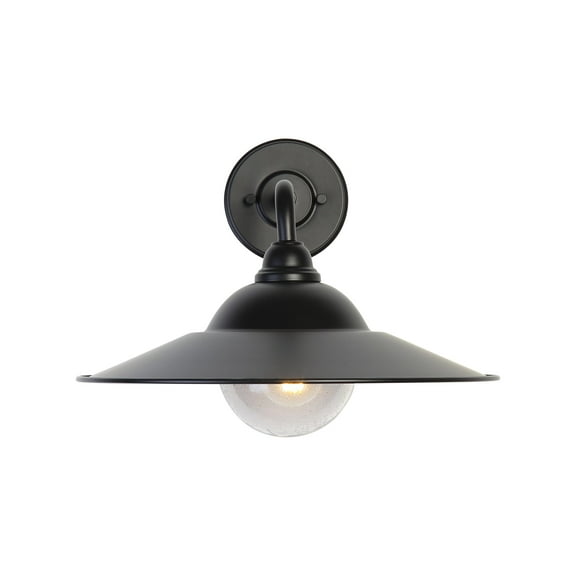 Croma 15" Wall Sconce - Outdoor in Matte Black with Matte Black Shade