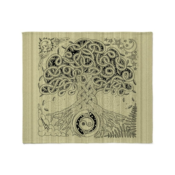 CafePress - Celtic Tree Of Life Ink Throw Blanket - Soft Fleece Throw Blanket, 50"x60" for All Ages