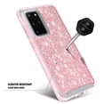 thumbnail image 5 of For Samsung Galaxy S20 Plus Case, Full-Body with Front PC Frame Shockproof Protective Bumper Cover, Support Wireless Charging, Impact Resist Durable Phone Case (Pink Glitter), 5 of 5