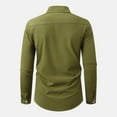 thumbnail image 5 of JTieacloth Long Sleeve Dress Shirts Mens Spring And Autumn Fashion Casual Lapel Collar Colored Long Sleeve Shirt Green, 5 of 5