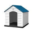 thumbnail image 1 of RED VELVET Casa Perro Casetas de Plástico Exteriores, Resistente al Agua y Clima,Fácil de Montar, Jardín, Patio y Exterior (Azul, Grande), 1 of 6