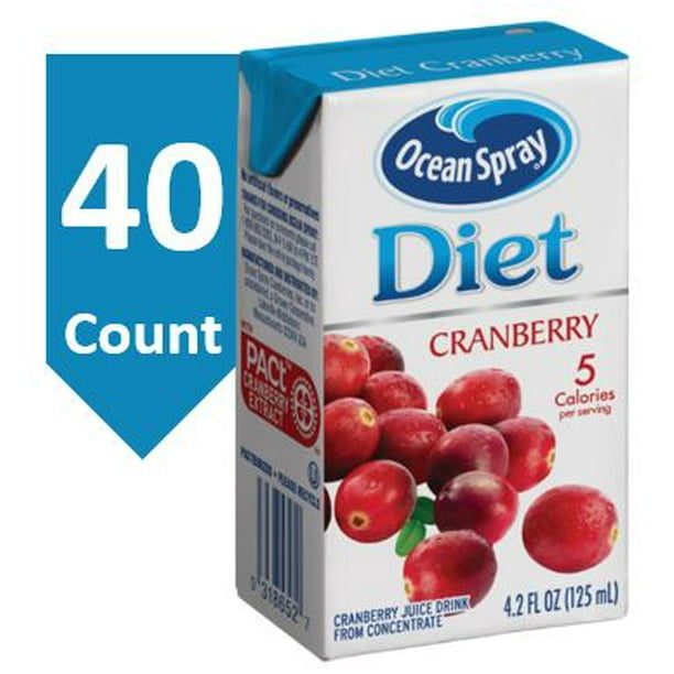 Ocean Spray Diet Juice Drink, 4.23 Fl Oz drink boxes, 40 Count
