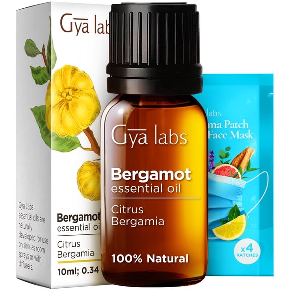 Gya Labs Bergamot Essential Oil for Diffuser - (0.34 fl oz) - Bergamot Oil Organic for Hair, Shampoo, Skin & Aromatherapy