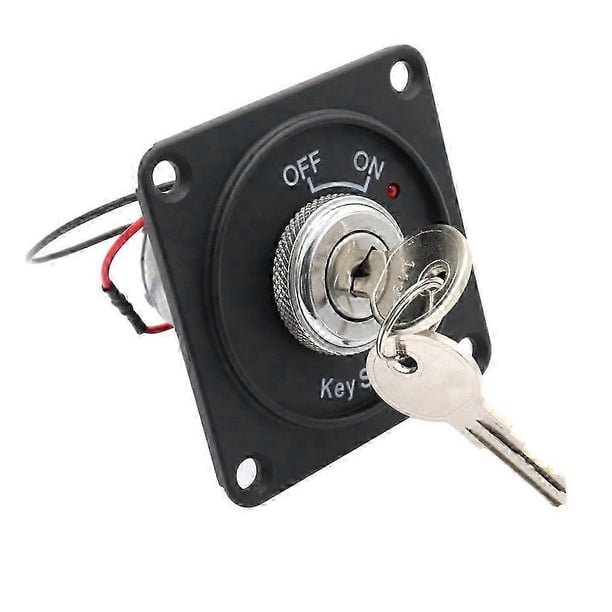Panel de interruptor de encendido automático con llave para luz LED de arranque del motor de 2 posiciones