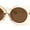 Peach Brown, variant on Womens Iconic Clout Mod Oval Thick Arm Plastic Sunglasses Pink Black
