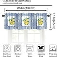 thumbnail image 5 of Yellow Lemon Window Valance, Blue Tiles Summer Holiday Tasty Fruit Healthy Fruit Vintage Watercolor Rustic Botanic Valance for Dining Room Kitchen Bedroom, 54x18inch, 5 of 6