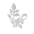 thumbnail image 2 of 925 Sterling Silver Oxidized Platinum Plated Multiple Leaves Women Valentines Day Gifts Ring, 2 of 4