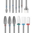 thumbnail image 1 of Depvko Juego De 13 Brocas Para Uñas, 3 Brocas De Carburo De Tungsteno 3 Brocas De Cerámica Para Uñas Efile 6 Brocas De Diamante 1 Cepillo De 3/32 Pulgadas Para Taladro De Uñas, 1 of 5