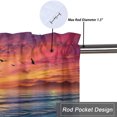 thumbnail image 5 of Beach Curtains Valances for Home Decor Seaside Sunset Ocean Waves Blue Sky Seagull Coastal Window Treatment Valance Curtains for Bathroom 54 by 18 in, 1 Panel, 5 of 6