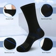 thumbnail image 6 of COOPLUS Mens Long Crew Socks Cushioned Cuff Socks for Men Casual Breathable Running 6 Pairs, 6 of 8