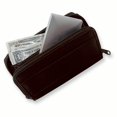 thumbnail image 1 of Ladies Black Leather Zip Clutch Wallet, 1 of 5