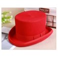 thumbnail image 1 of Sombrero de copa plano de lana 2023 para hombre, sombrero Fedora versátil, sombrero de mago de Panamá, sombrero de cilindro de caballero, Correa Steampunk, elegante, 1 of 4