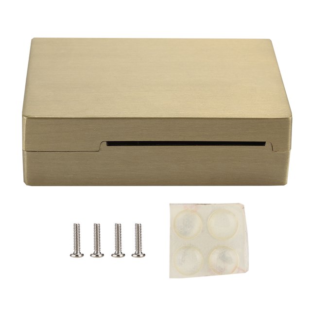 Carcasa de aluminio duro y grueso V3 con carcasa de metal con alfombrilla antideslizante para Raspberry Pi 3